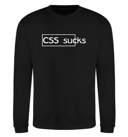 Світшот CSS sucks Чорний фото