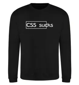 Свитшот CSS sucks Черный фото