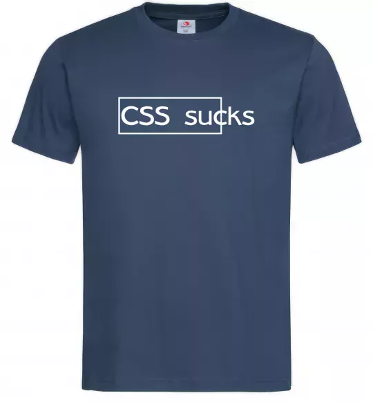 Чоловіча футболка CSS sucks Темно-синій фото