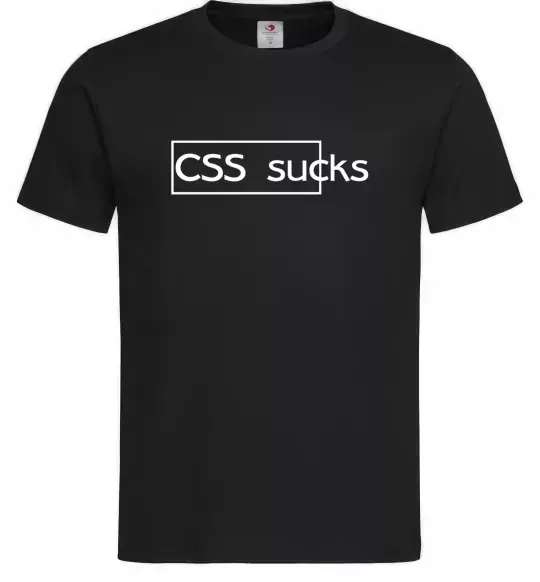 Чоловіча футболка CSS sucks Чорний фото
