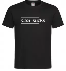 Мужская футболка CSS sucks Черный фото
