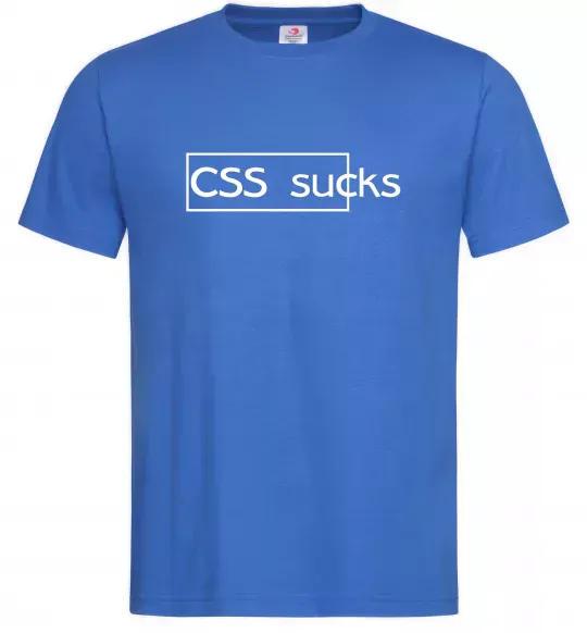 Чоловіча футболка CSS sucks Яскраво-синій фото