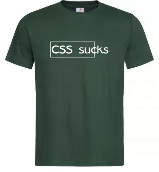 Чоловіча футболка CSS sucks Темно-зелений фото