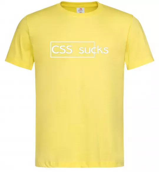 Чоловіча футболка CSS sucks Лимонний фото
