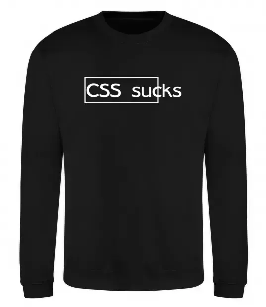 Свитшот CSS sucks Черный фото