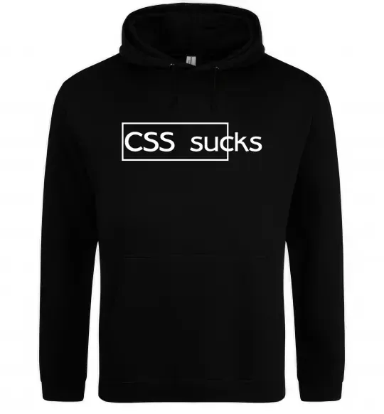 Мужская толстовка (худи) CSS sucks Черный фото