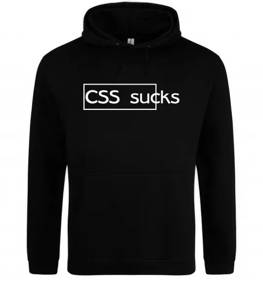 Жіноча толстовка (худі) CSS sucks Чорний фото