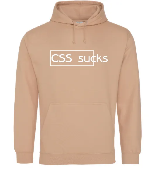 Жіноча толстовка (худі) CSS sucks Пісочний фото