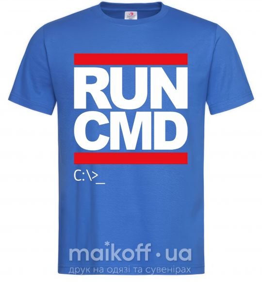 Чоловіча футболка Run CMD Яскраво-синій фото