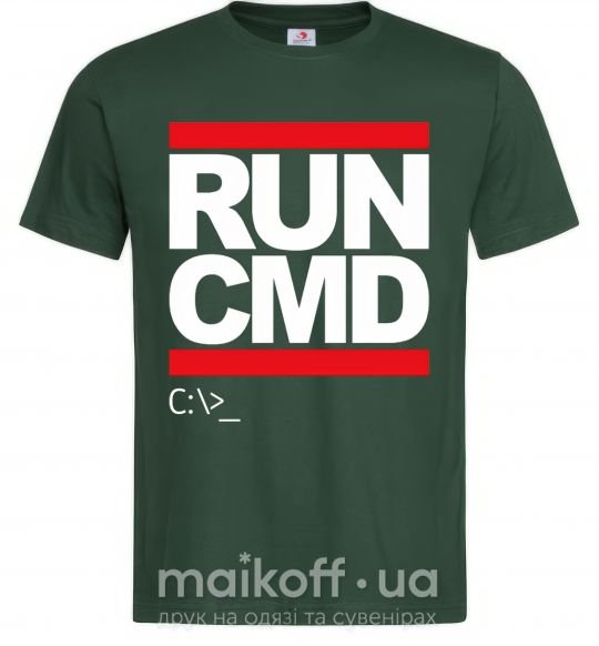 Чоловіча футболка Run CMD Темно-зелений фото