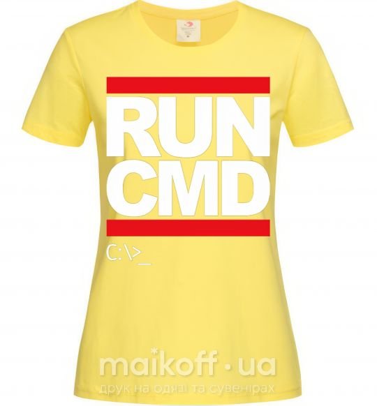Женская футболка Run CMD Лимонный фото