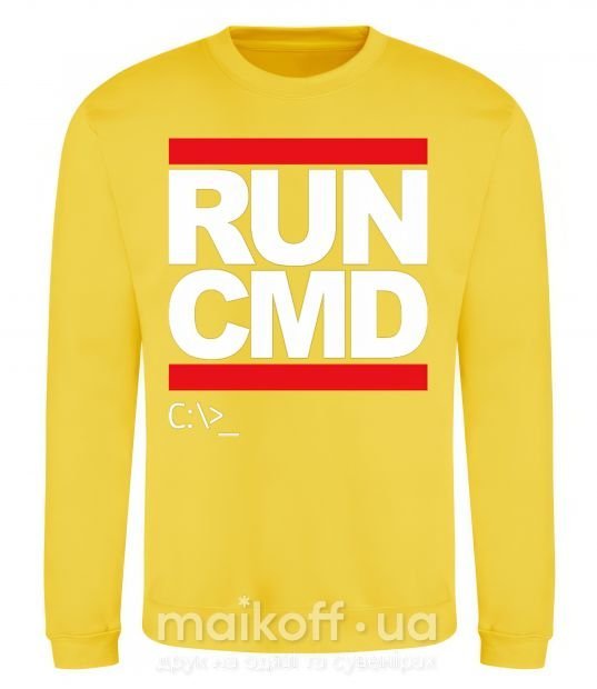 Свитшот Run CMD Солнечно желтый фото