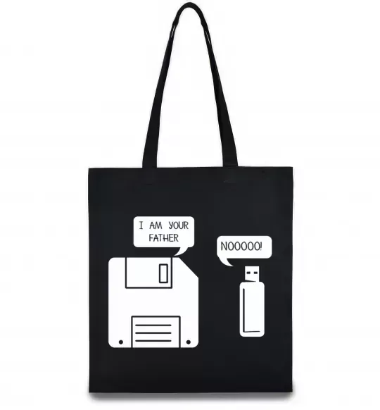 Эко-сумка I am your father nooo Черный фото