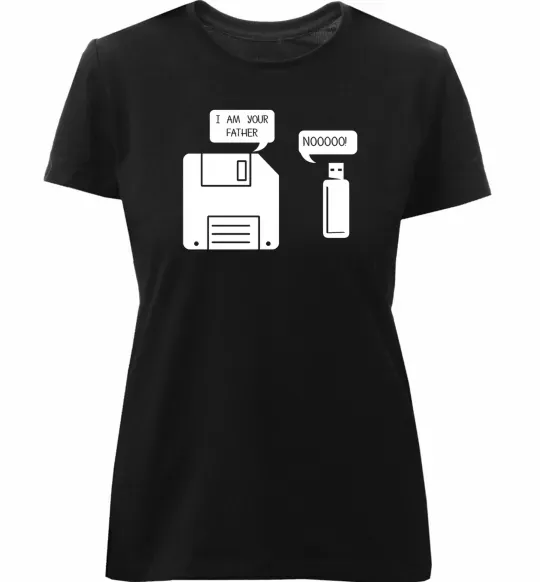 Женская премиум футболка I am your father nooo Черный фото