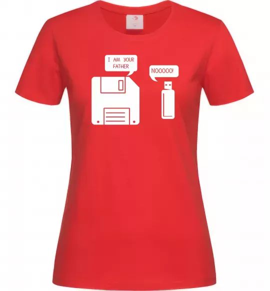 Женская футболка I am your father nooo Красный фото