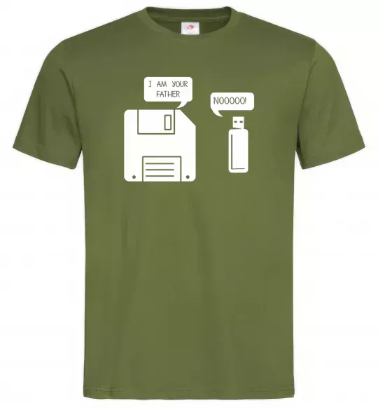 Чоловіча футболка I am your father nooo Оливковий фото