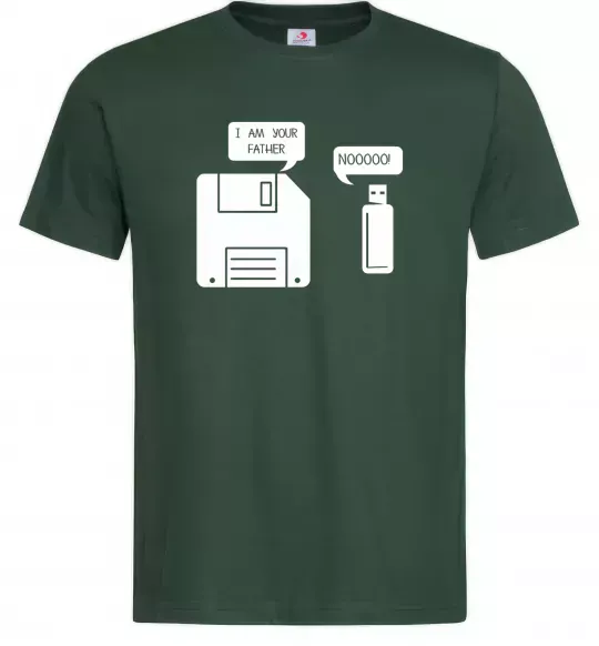 Чоловіча футболка I am your father nooo Темно-зелений фото