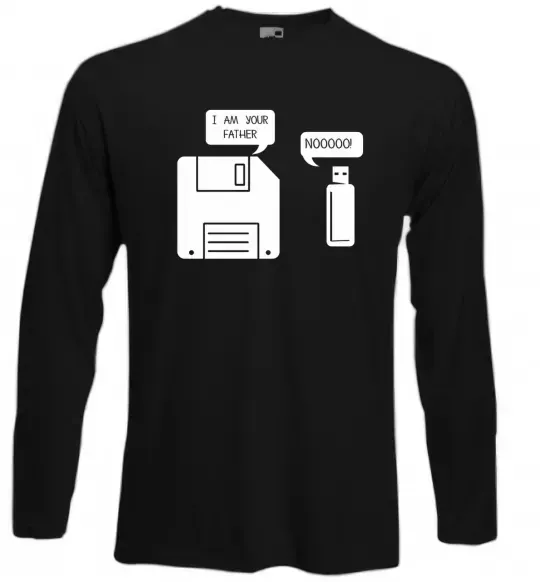 Лонгслив I am your father nooo Черный фото