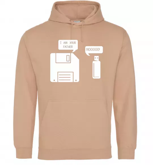 Мужская толстовка (худи) I am your father nooo Песочный фото