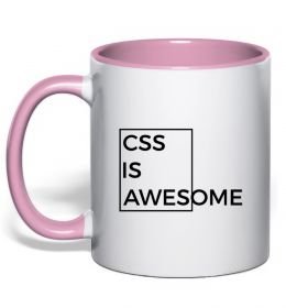 Чашка с цветной ручкой Css is awesome