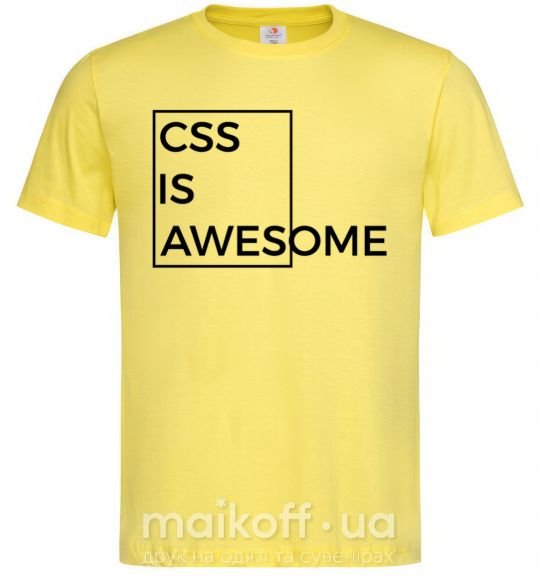 Чоловіча футболка Css is awesome Лимонний фото