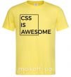 Мужская футболка Css is awesome Лимонный фото