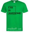 Мужская футболка Css is awesome Зеленый фото