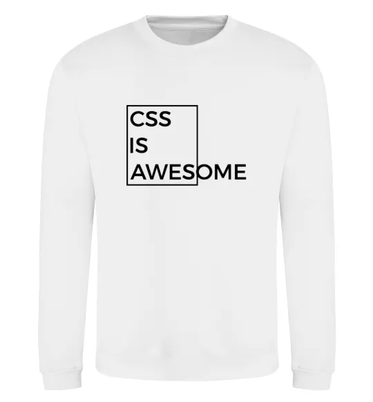Свитшот Css is awesome Белый фото