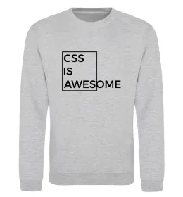 Свитшот Css is awesome Серый меланж фото