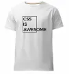 Мужская премиум футболка Css is awesome Белый фото