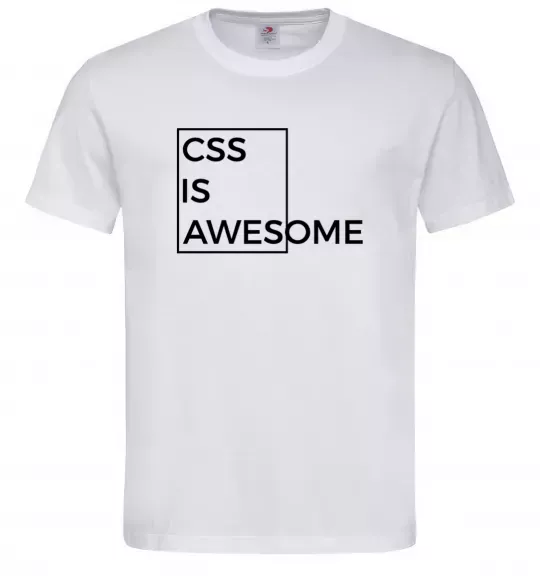 Мужская футболка Css is awesome Белый фото