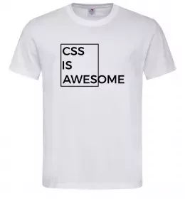 Мужская футболка Css is awesome Белый фото