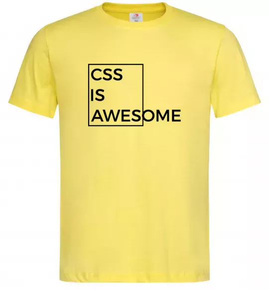 Мужская футболка Css is awesome Лимонный фото