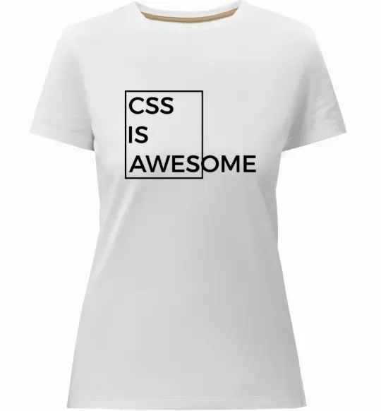 Женская премиум футболка Css is awesome Белый фото