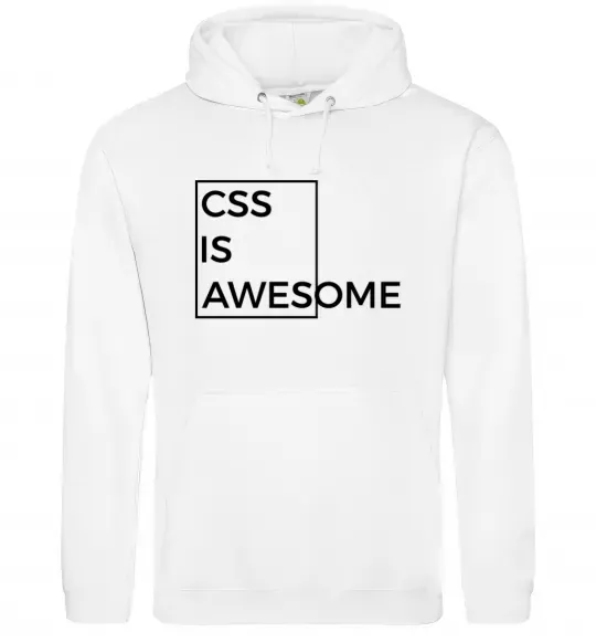 Жіноча толстовка (худі) Css is awesome Білий фото