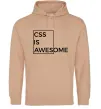 Жіноча толстовка (худі) Css is awesome Пісочний фото