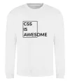 Світшот Css is awesome Білий фото