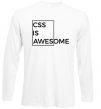 Лонгслів Css is awesome Білий фото