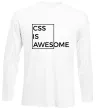 Лонгслів Css is awesome Білий фото