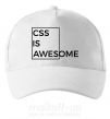 Кепка Css is awesome Білий фото