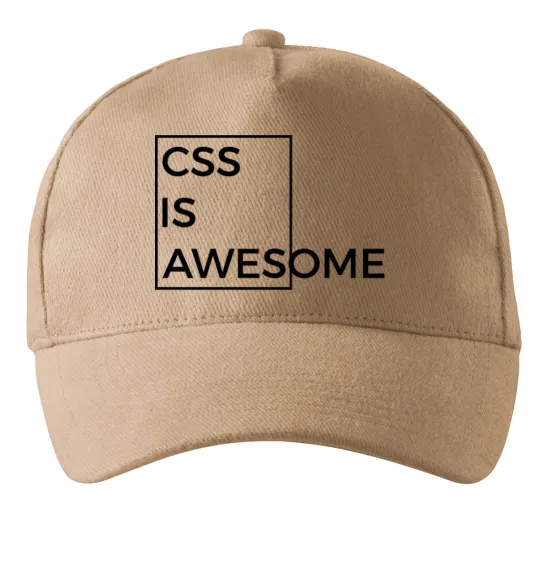 Кепка Css is awesome Пісочний фото