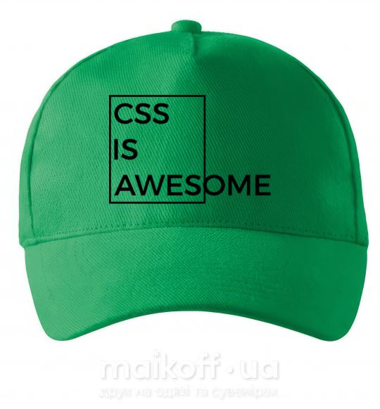 Кепка Css is awesome Зеленый фото