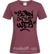 Женская футболка Born on the web Бордовый фото