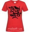 Женская футболка Born on the web Красный фото