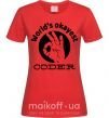 Женская футболка World's okayest coder Красный фото
