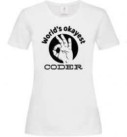 Женская футболка World's okayest coder