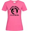 Жіноча футболка World's okayest coder Яскраво-рожевий фото