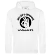 Женская толстовка (худи) World's okayest coder Белый Женская толстовка (худи) World's okayest coder Белый фото