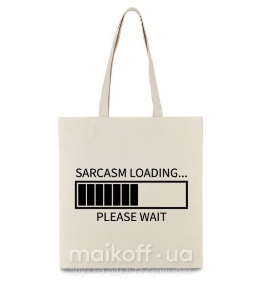 Эко-сумка Sarcasm loading Бежевый фото