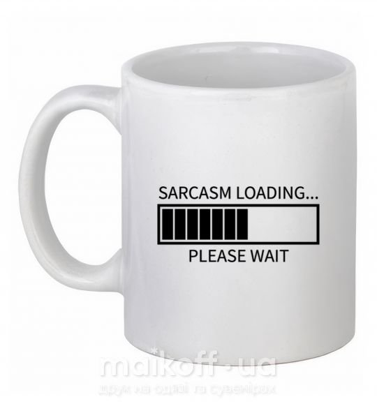 Чашка керамическая Sarcasm loading Белый фото